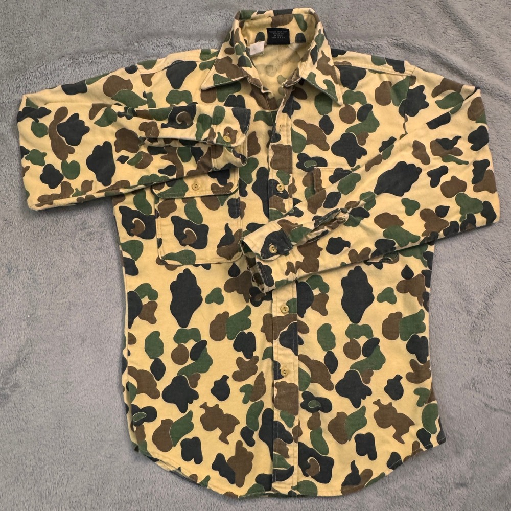 Prentiss Camouflage Button Up Long Sleeve Shirt Men's‎ Size Med. Outdoor Hunting